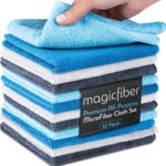 MagicFiber Microfiber Cleaning Cloth 12 Pack, Large 13″ x13” Highly Absorbent Streak-Free Microfiber Towels Cleaning Rags for Home, Cars, Windows