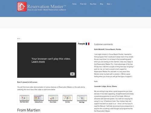 Reservation Master, Motel Hotel reservation software