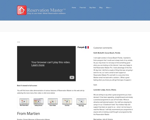 Reservation Master, Motel Hotel reservation software