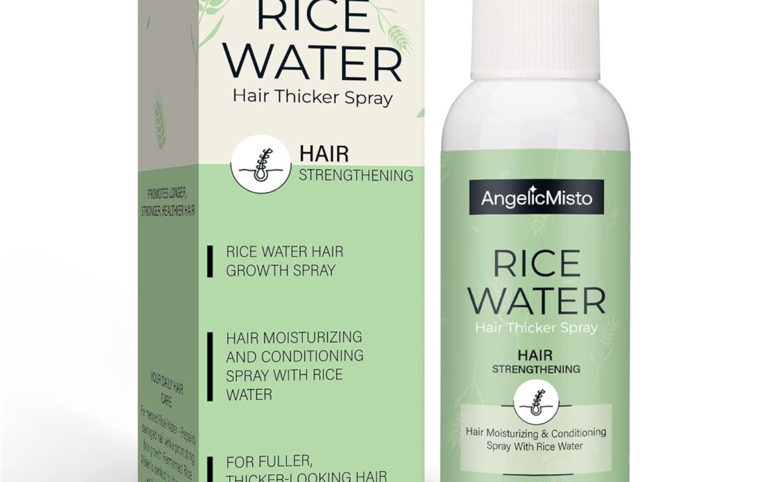 Fermented Rice Water Spray for Hair Growth – Leave-In Biotin-Infused Hair Mist for Women & Men to Strengthen, Moisturize & Thicken Dry, Frizzy, Weak, Damaged Hair Naturally – 4oz