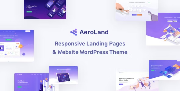 AeroLand – App Landing Software Website WordPress Theme