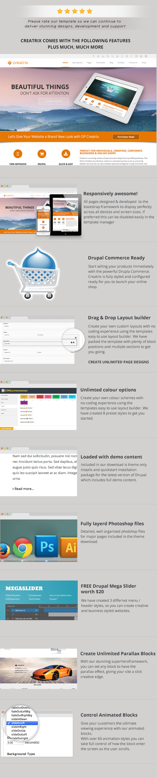 Creatrix - Drupal Commerce, Multipurpose Theme - 1