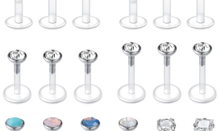 QWALIT 16G Clear Lip Rings Studs Plastic Medusa Labret Piercing Jewelry Push in Cartilage Earring Tragus Earrings Threadless Helix Piercing Jewelry Helix Earrings 6mm 8mm 10mm