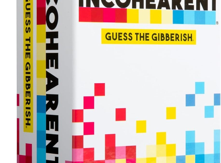 Incohearent, The Guess the Gibberish Party Game by Relatable, A Funny Card Game for Adults, Great for Christmas Party Games and Hanukkah Gifts, Includes 400 Cards, Instructions, and 1 Sand Timer