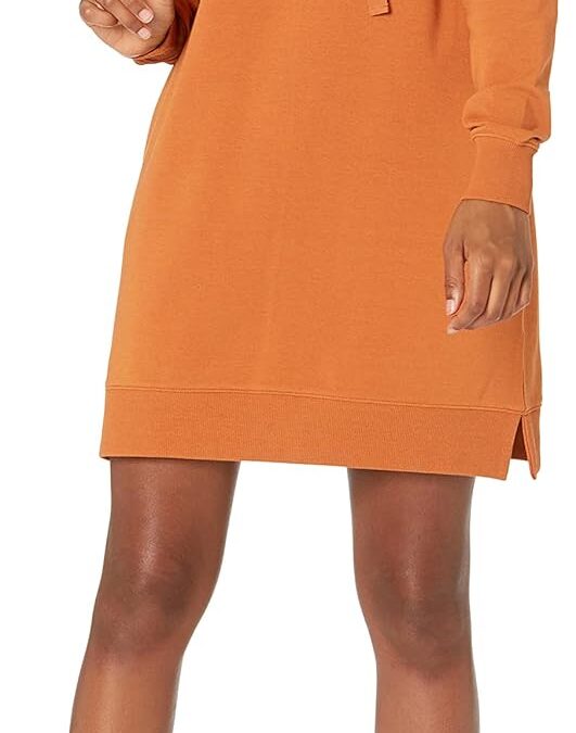 The Drop Women’s Iona Long-Sleeve Hooded Mini Sweatshirt Dress