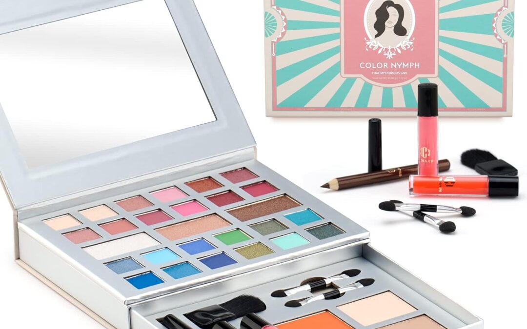 Color Nymph All-in-One Makeup Kit – Perfect for Women, Teens, and Beginners! Unlock Endless Possibilities with 24 Gorgeous Shades of Matte and Shimmer Eyeshadow, Highly Pigmented Lip Glosses, Eyeliner