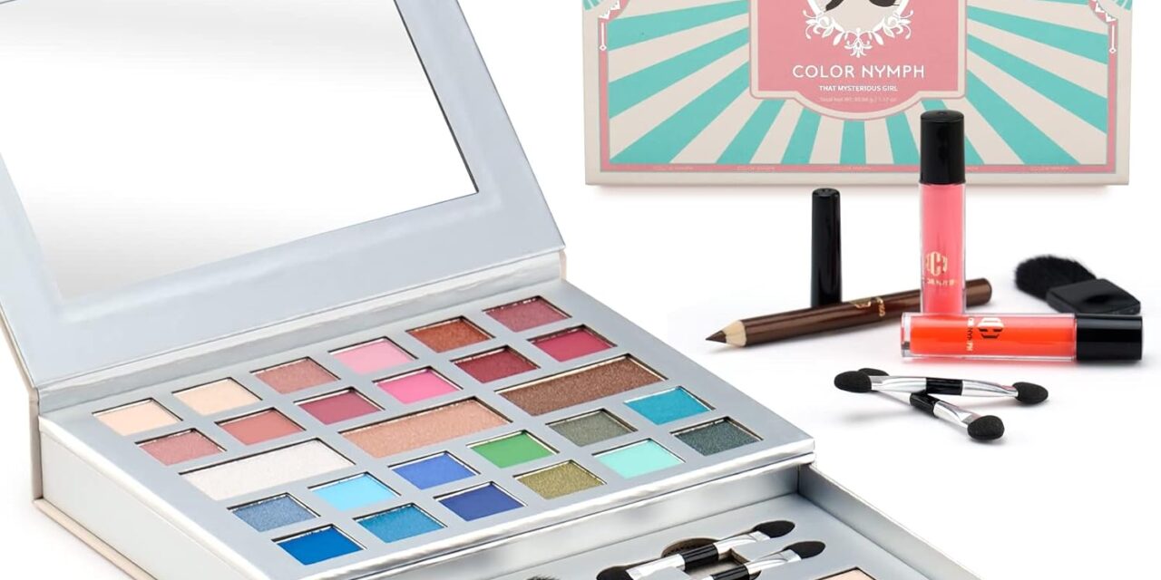 Color Nymph All-in-One Makeup Kit – Perfect for Women, Teens, and Beginners! Unlock Endless Possibilities with 24 Gorgeous Shades of Matte and Shimmer Eyeshadow, Highly Pigmented Lip Glosses, Eyeliner