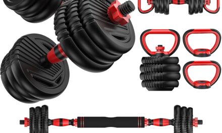 Adjustable Dumbbell Set 20LBS/35LBS/55LB/70LBS/90lbs Free Weights Dumbbells, 4 in 1 Weight Set, Dumbbell, Barbell, Kettlebell, Push-up, Home Gym Fitness Workout Equipment for Men Women