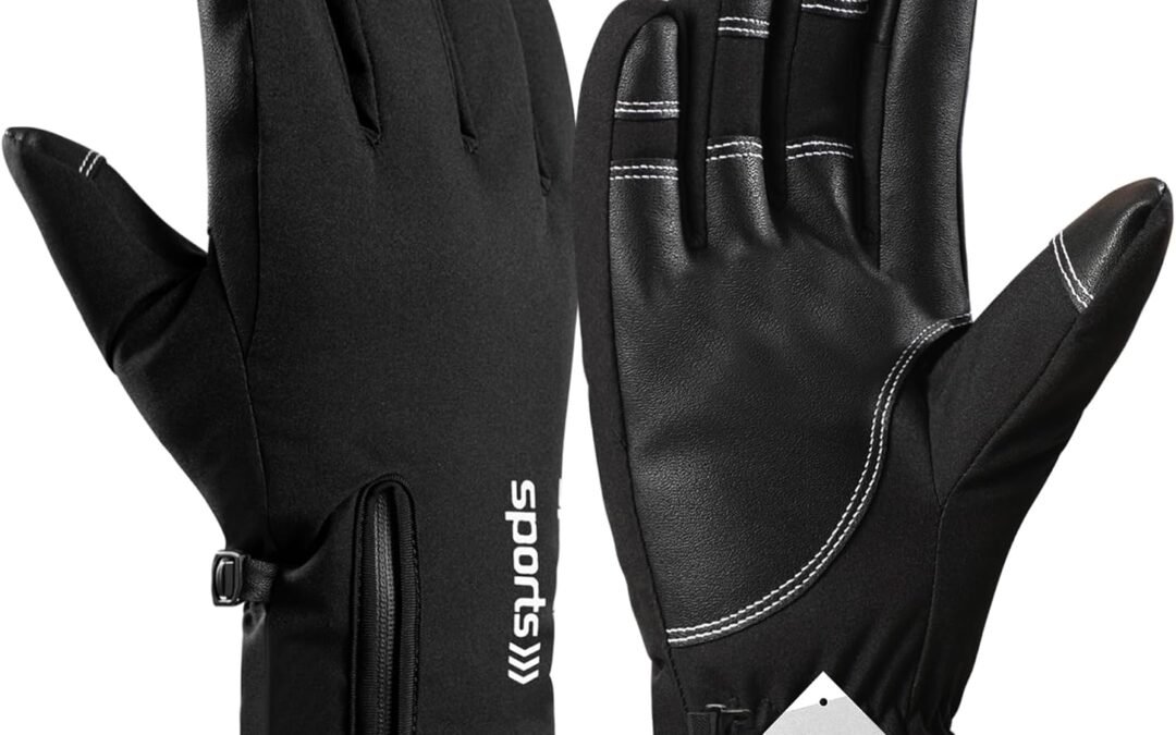 Pleneal Winter Ski Gloves Women Men, Windproof Waterproof Gloves with Warm Touchscreen Thermal Lining Anti-Slip for Work