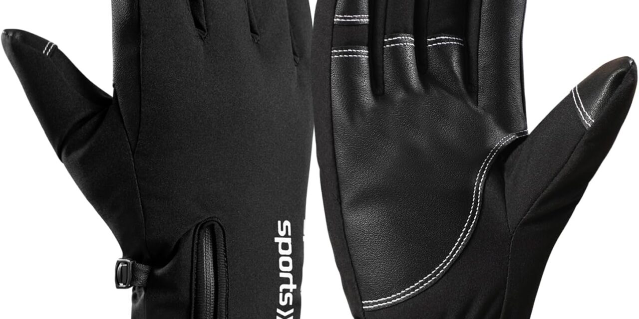 Pleneal Winter Ski Gloves Women Men, Windproof Waterproof Gloves with Warm Touchscreen Thermal Lining Anti-Slip for Work