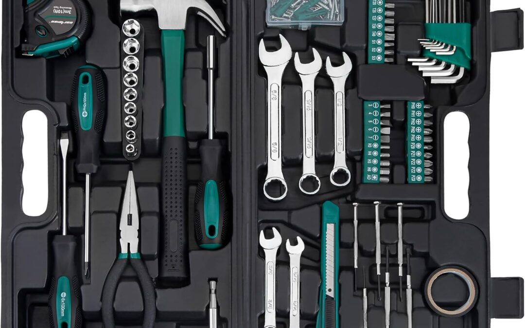 CARTMAN 148 Piece Automotive and Household Tool Set – Perfect for Car Enthusiasts and DIY Home Repairs Green