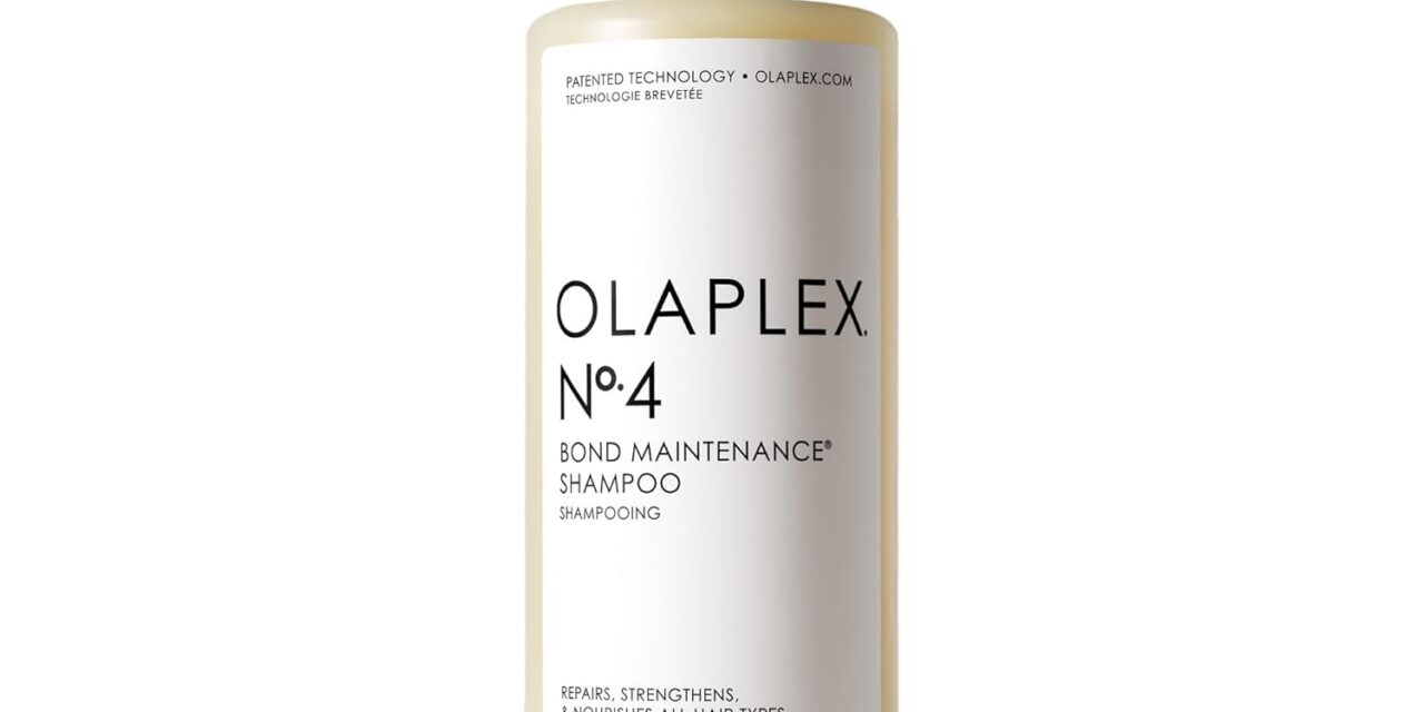 Olaplex No. 4 Bond Maintenance Shampoo, Repairs, Strengthens, & Nourishes All Hair Types, Adds Shine & Leaves Hair Feeling Soft, 33.8 fl oz