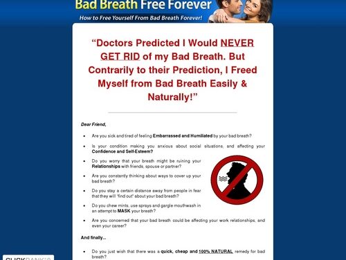 Bad Breath Free Forever – The 100% Natural Remedy For Bad Breath!