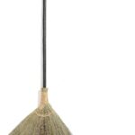 Vietnamese Broom 46inch Length – Broom for Sweeping Indoor Outdoor – Long Wooden Handle Natural Soft Broom for Jumping, Weeding, Decoration