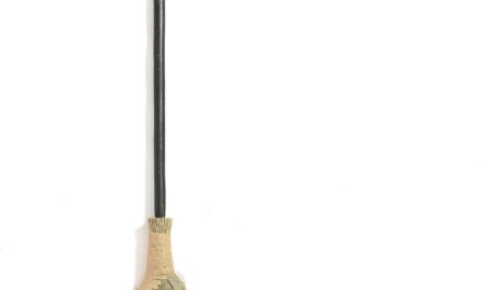 Vietnamese Broom 46inch Length – Broom for Sweeping Indoor Outdoor – Long Wooden Handle Natural Soft Broom for Jumping, Weeding, Decoration