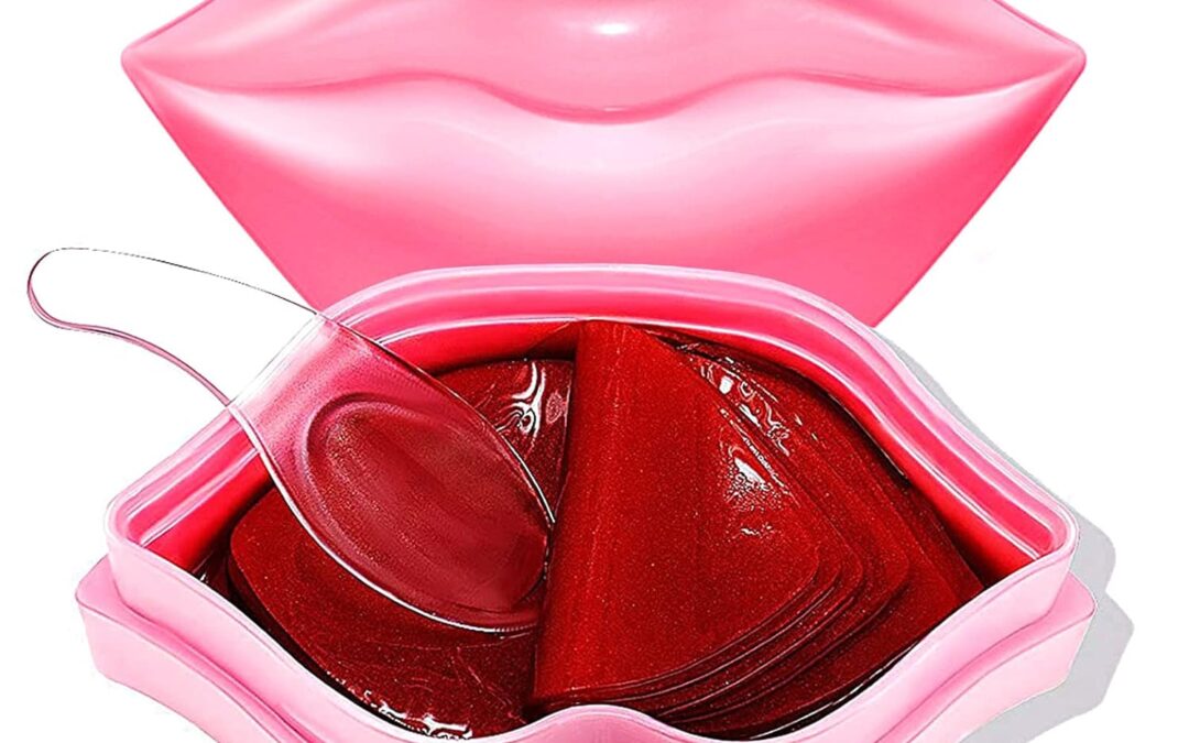 20Pcs Moisturizing/Plumping Lip Mask, Restores Moisture Mask for Dry Lips and Lines Overnight Care, Gel Treatment Masks ​ (Pink)