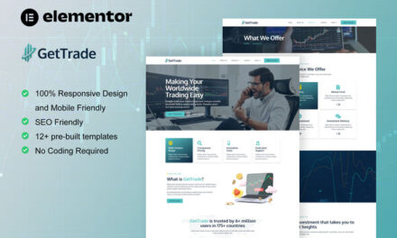 GetTrade – Trading & Investment Elementor Template Kit