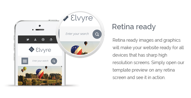 Elvyre Retina Ready HTML5 Template - 3